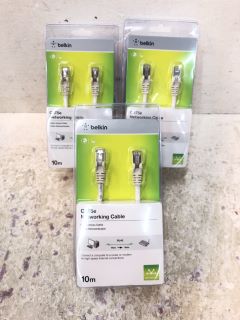 12 X BELKIN CATE NETWORKING CABLE - RRP £216
