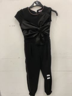 BAKER BY TED BAKER SLEEVELESS JUMPSUIT WITH SATIN BOW IN BLACK SIZE 11-12 YRS - RRP £65