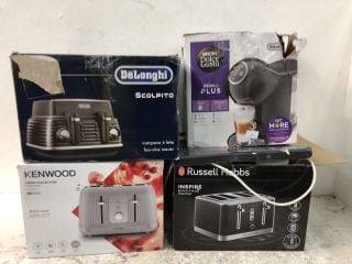 4X KITCHEN ITEMS TO INCLUDE RUSSELL HOBBS TOASTER RRP-£200
