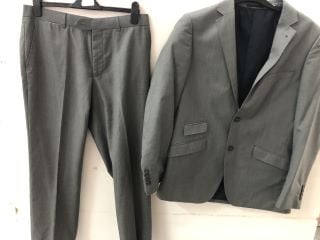 1X GREY TWO PIECE SILK LINED MENS SUIT TO INCLUDE TROUSERS & JACKET SIZE JACKET 40R TROUSERS 34X29 RRP £100