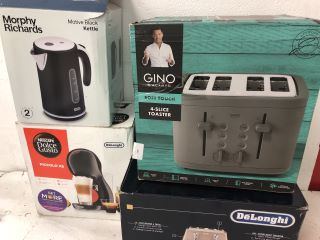4X ITEMS TO INCLUDE GINO 4 SLICE TOASTER IN GREY RRP-£150