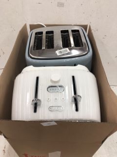 4X TOASTERS TO INCLUDE DELONGHI TOASTER IN WHITE RRP-£150