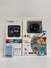 2 X ACTION CAMERAS INCLUDING GOPRO AND PROTECTIVE CASE.