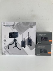 3 X ASSORTED ELECTRONIC ITEMS INCLUDING WIRELESS MICROPHONE SYSTEM.