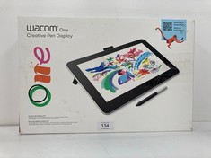 WACOM ONE CREATIVE PEN DISPLAY 13.3", SOFTWARE INCLUDED FOR ON-SCREEN SKETCHING AND DRAWING, 1920 X 1080 FULL HD, VIVID COLOURS AND PRECISE DIGITAL PEN, OPTIMAL FOR HOME OFFICE AND E-LEARNING, BLACK