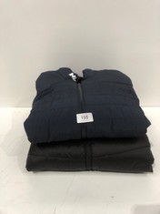 2 X HELLY HANSEN COATS INCLUDING BLUE COAT SIZE XS AND BLACK COAT SIZE L - LOCATION 25A, WOMENS HELLY HANSEN W CREW INSULATOR JACKET 2.0, NAVY BLUE, XS.