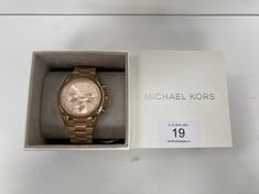MICHAEL KORS BRADSHAW WOMEN'S WATCH, QUARTZ CHRONOGRAPH MOVEMENT, 43 MM TWO-TONE STAINLESS STEEL CASE WITH STAINLESS STEEL STRAP, MK6359.