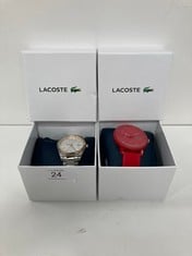 2 X LACOSTE WATCHES INCLUDING MODEL LC.122.3.20.2942 .