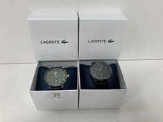 2 X LACOSTE WATCHES INCLUDING MODEL LC.138.1.14.3050 (STRAP WORN).