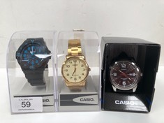 3 X CASIO WATCHES VARIOUS MODELS INCLUDING MTP-1314P.