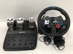 LOGITECH MODEL G29 PEDALS AND STEERING WHEEL - LOCATION 24B (WITHOUT ORIGINAL BOX).