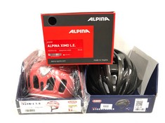 3 X HELMETS VARIOUS MODELS AND SIZES INCLUDING ALPINA - LOCATION 9C .