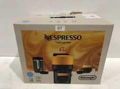DE'LONGHI NESPRESSO VERTUO POP ENV90.A, AUTOMATIC COFFEE MACHINE, DISPOSABLE CAPSULE COFFEE MACHINE, 4 CUP SIZES, CENTRIFUGAL TECHNOLOGY, 1260W, PACIFIC BLUE - LOCATION 21C.