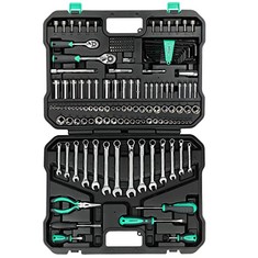 BRAND - DENALI MULTI-PURPOSE TOOLS WITH HEX KEY SET AND CARRYING CASE, 200 PIECES, BLACK, SILVER, GREY - LOCATION 49C .