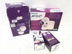 5 X PHILIPS BABY SUNDRIES INCLUDING DISPOSABLE ABSORBENT DISCS - LOCATION 42C .