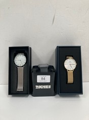 3 X WATCHES OF DIFFERENT BRANDS INCLUDING DANIEL WELLINGTON WATCH MODEL PETITE M33YW01.
