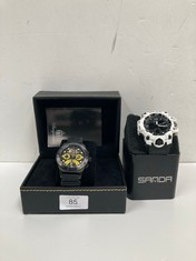 2 X WATCHES INCLUDING THE BRANDS BURGMEISTER AND SANDA MODELS 6030 AND BM172-622D.