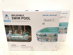 2 X INFLATABLE POOL DOCTOR DOLPHIN +3YEARS 240X165X60CM - LOCATION 52C.