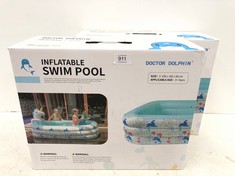 2 X INFLATABLE POOL DOCTOR DOLPHIN +3YEARS 240X165X60CM - LOCATION 48C.