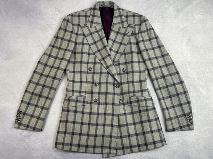 Kabiru Abu Custom Made Wool Jacket - Size Unknown Pit to Pit Measurement Approximately 21 Inches  (VAT only payable on Buyers Premium)
