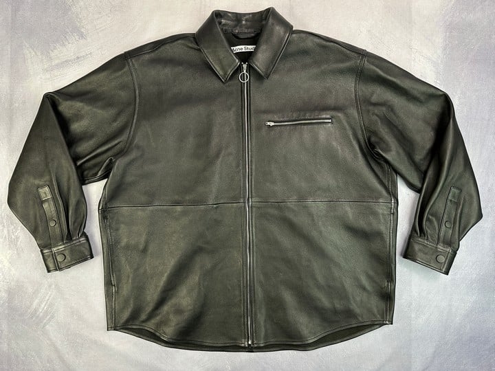 Acne Studios Leather Jacket - Size M/L (VAT only payable on Buyers Premium)