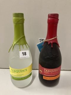 2 X BOTTLES OF TARQUINS GIN INC CRANBERRY AND ORANGE GIN (18+ AGE RESTRICTED ITEM I.D REQUIRED)