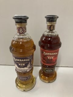 2 X BOTTLES OF BOMBARDA RUM INC DARK SPICED RUM (18+ AGE RESTRICTED ITEM I.D REQUIRED)