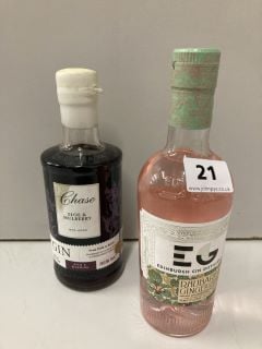 2 X BOTTLES OF GIN INC CHASE SOLE & MULBERRY (18+ AGE RESTRICTED ITEM I.D REQUIRED)