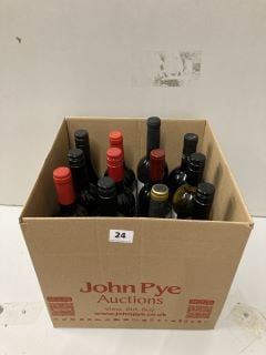12 X ASSORTED BOTTLES OF WINE INC STONE VALE CHARDONNAY (18+ AGE RESTRICTED ITEM I.D REQUIRED)