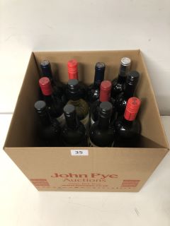 12 X ASSORTED BOTTLES OF WINE INC SON OF THE RED SHIRAZ (18+ AGE RESTRICTED ITEM I.D REQUIRED)