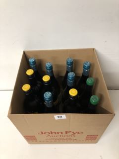 12 X ASSORTED BOTTLES OF WINE INC COMPANY BAY SAUVIGNON BLANC (18+ AGE RESTRICTED ITEM I.D REQUIRED)
