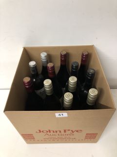 12 X ASSORTED BOTTLES OF WINE INC ARA SINGLE ESTATE (18+ AGE RESTRICTED ITEM I.D REQUIRED)