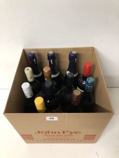 12 X ASSORTED BOTTLES OF WINE INC WAITROSE CAVA (18+ AGE RESTRICTED ITEM I.D REQUIRED)