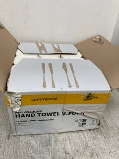 BOX OF PURE CELLULOSE HAND TOWEL V-FOLD: LOCATION - H14