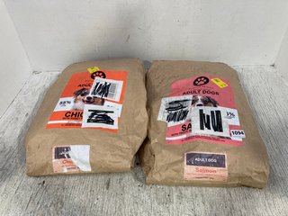 2 X PAWFECTLY NATURAL COMPLETE ADULT DOG FOOD WITH SALMON AND CHICKEN 6 KG BBE: 23/04/2025: LOCATION - H 15