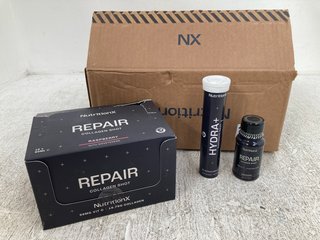 3X NUTRITION X REPAIR COLLAGEN SHOT TO INCLUDE 5X NUTRITION X HYDRA + ELECTROLYTE TABLET: LOCATION - E7