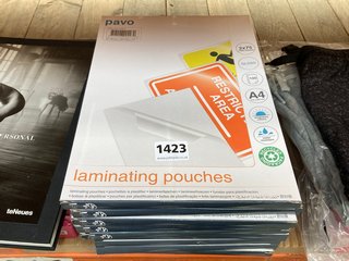 QTY OF PAVO LAMINATING POUCHES: LOCATION - E2