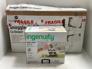 2 X ASSORTED BABY ITEMS TO INCLUDE INGENUITY BABY BASE 2 IN 1 SEAT: LOCATION - J12