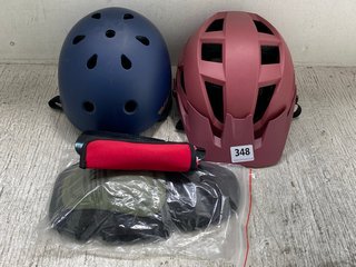 QTY OF ASSORTED GENERAL ITEMS TO INCLUDE 2 X HELMET AND GLASSES: LOCATION - J20
