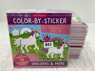 QTY OF COLOR BY STICKER WITH UNICORNS AND MORE: LOCATION - H 3