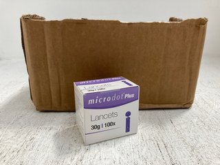 QTY OF MICRODOT PLUS LANCETS 30G 100X: LOCATION - J5