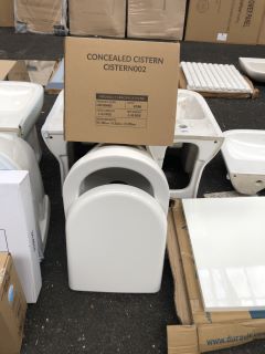 (COLLECTION ONLY) WALL HUNG BTW PAN WITH SEAT & CONCEALED CISTERN FITTING KIT - RRP £319: LOCATION - B7