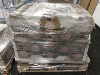 PALLET OF HEXAGONAL WALL TILES IN PINK/WHITE DESIGN - APPROX RRP £2000 (NOTE: HEAVY ITEM, SUITABLE MANPOWER & VEHICLE REQUIRED FOR COLLECTION): LOCATION - A2 (KERBSIDE PALLET DELIVERY)