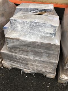 PALLET OF ASSORTED TILES TO INCLUDE 500 X 250MM WALL TILES IN RIVALE GREY - APPROX RRP £1400 (NOTE: HEAVY ITEM, SUITABLE MANPOWER & VEHICLE REQUIRED FOR COLLECTION): LOCATION - B3 (KERBSIDE PALLET DE