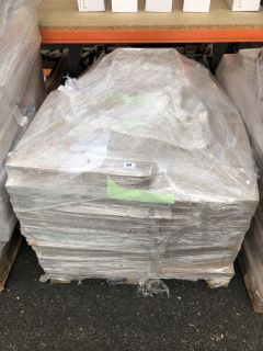 PALLET OF ASSORTED TILES TO INCLUDE 550MM2 PORCELAIN FLOOR TILES - APPROX RRP £2000 (NOTE: HEAVY ITEM, SUITABLE MANPOWER & VEHICLE REQUIRED FOR COLLECTION): LOCATION - B3 (KERBSIDE PALLET DELIVERY)
