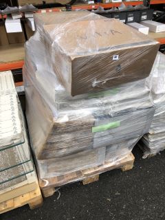PALLET OF ASSORTED TILES & OTHER ITEMS TO INCLUDE 500 X 250MM RIVALE GREY TILES - APPROX RRP £2000 (NOTE: HEAVY ITEM, SUITABLE MANPOWER & VEHICLE REQUIRED FOR COLLECTION): LOCATION - B4 (KERBSIDE PAL
