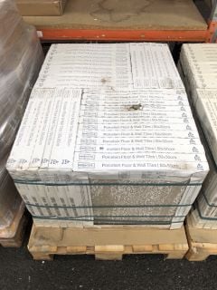 PALLET OF 500MM2 MATTE WHITE PORCELAIN FLOOR TILES APPROX 36M2 - RRP £2000 (NOTE: HEAVY ITEM, SUITABLE MANPOWER & VEHICLE REQUIRED FOR COLLECTION): LOCATION - B4 (KERBSIDE PALLET DELIVERY)