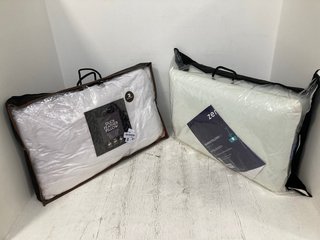 DUCK FEATHER PILLOW TO INCLUDE 2 X ZENPUR BAMBOO PILLOWS: LOCATION - WA6