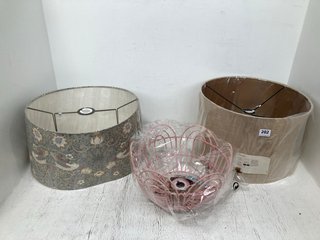 3 X ASSORTED JOHN LEWIS & PARTNERS LAMPSHADES TO INCLUDE LINEN 40CM SHADE: LOCATION - WA10