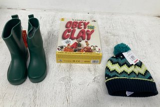 3 X ASSORTED JOHN LEWIS & PARTNERS CHILDREN'S ITEMS TO INCLUDE FAIRISLE TRAPPER BEANIE - 6-8 YEARS: LOCATION - WA10
